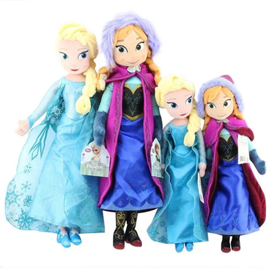 Disney movie Frozen Elsa And Anna 30-50CM Plush Stuffed Dolls From The Animated Movie  Frozen  Are Suitable As Birthday Or Christmas Gifts For Girls