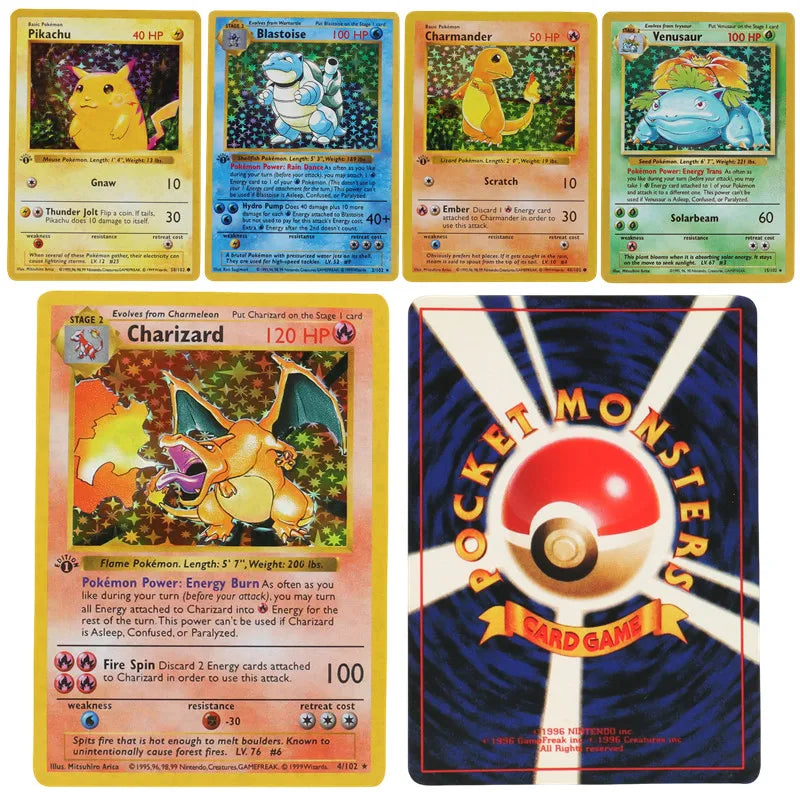 151Pcs 1996 first generation Pokémon cards