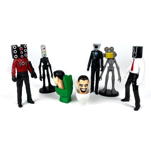 Skibidi Toilet Man Camera Man Figure TV Speaker Man Model Cameraman Funny Doll Action Figures Decorations PVCl Toy Collectible