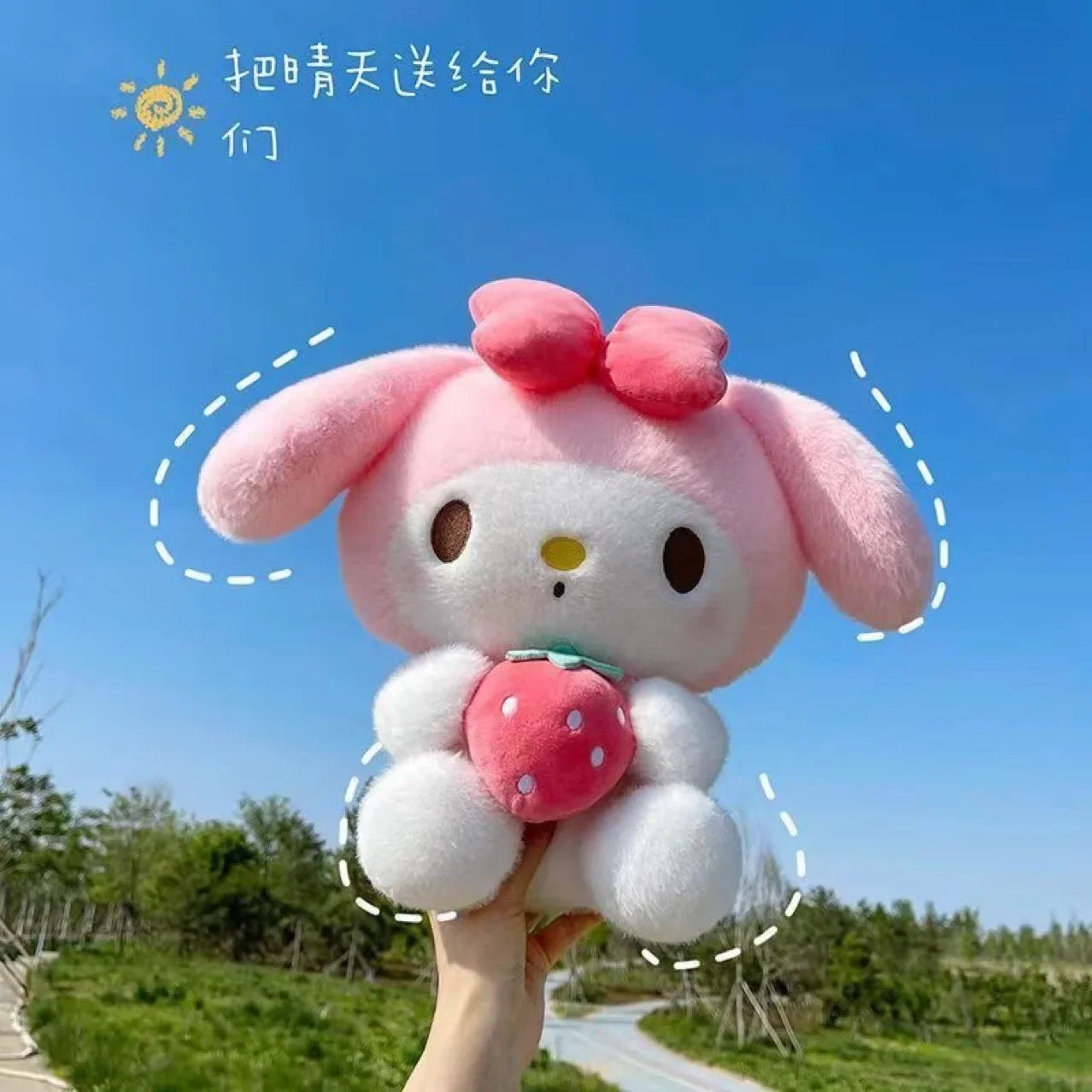 Anime  Hello Kitty Kuromi Cinnamoroll Plush Dolls Room Ornaments Pillow Toy Girl Children Birthday Valentine Gift