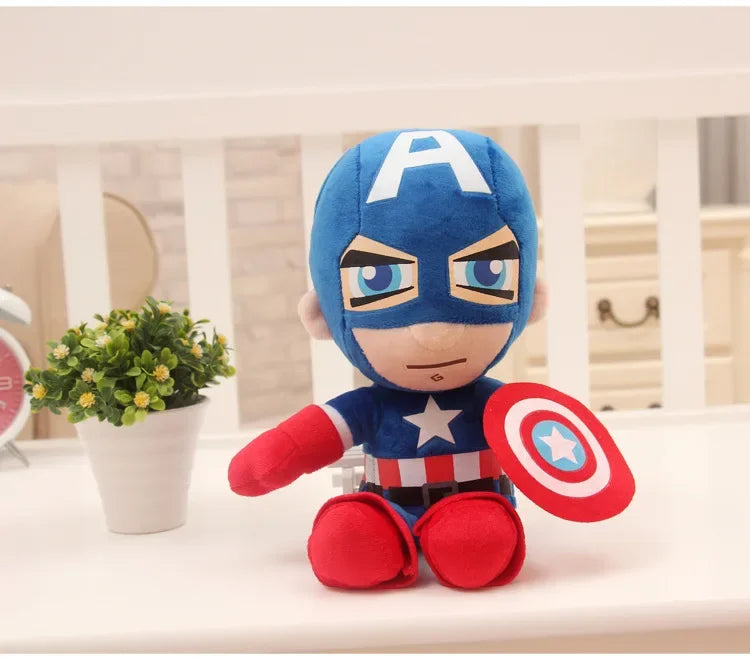 Marvel Cartoon Movie Anime Captain America Spider Man Iron Man Plushies Lovely Doll Cute Super Hero Plushies Gifts Kids
