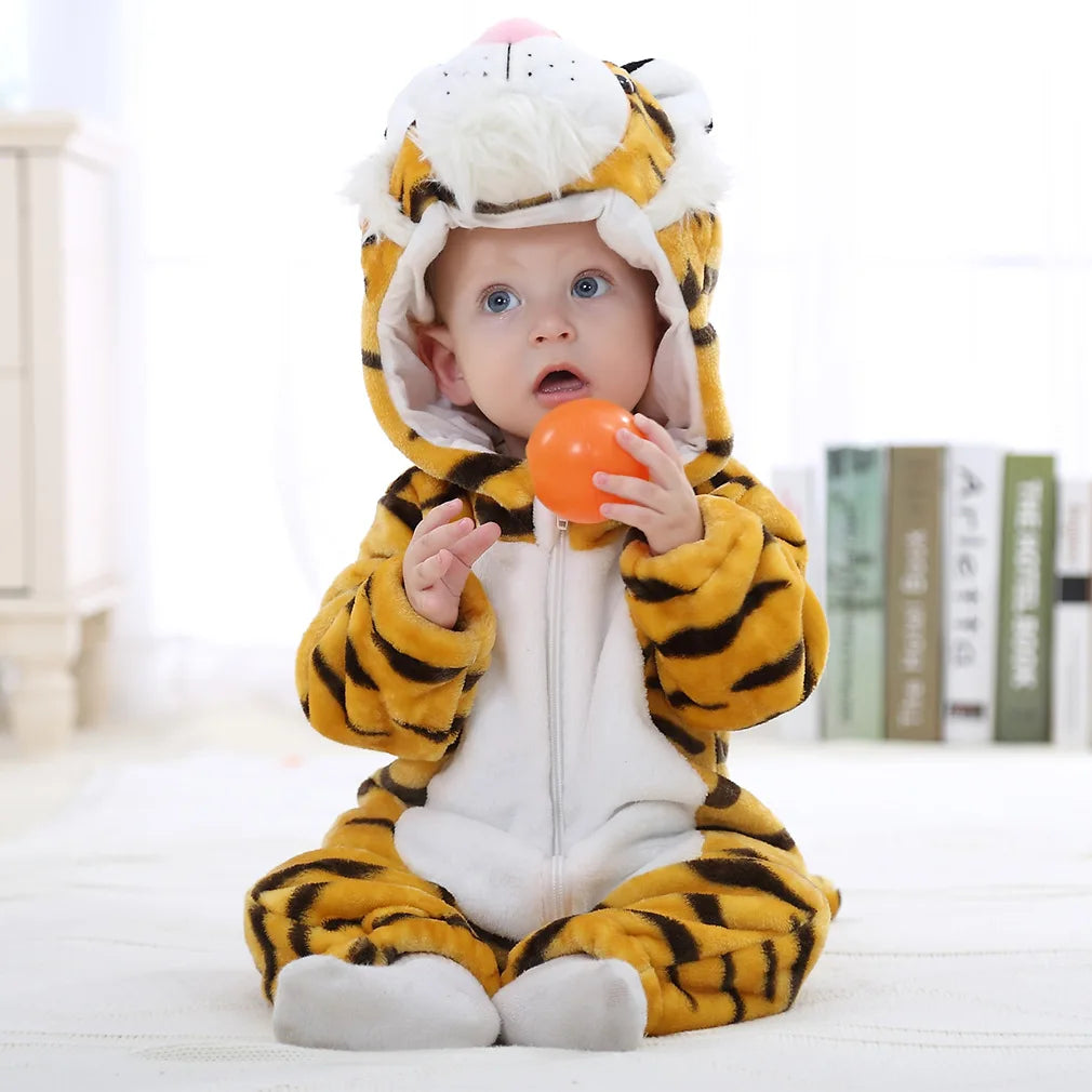0 1 2 3 4 Years Kigurumi Pajamas for Toddler Baby Clothes Children Outfits Infant Dinosaur Unicorn Cat Monkey Cosplay Costumes