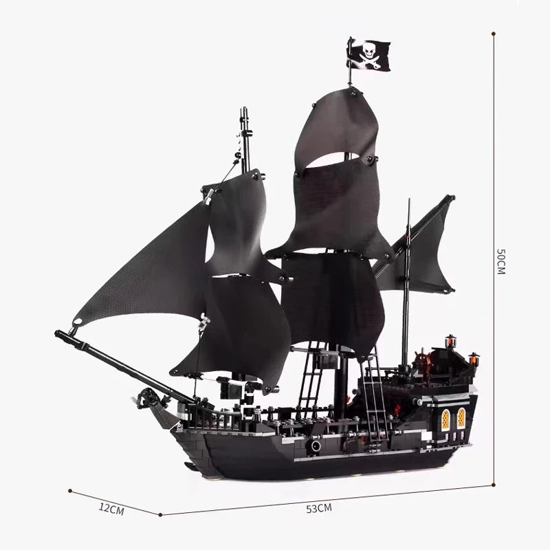 Pirates The Black Pearl And Queen Anne's Revenge Ship Building Block Model