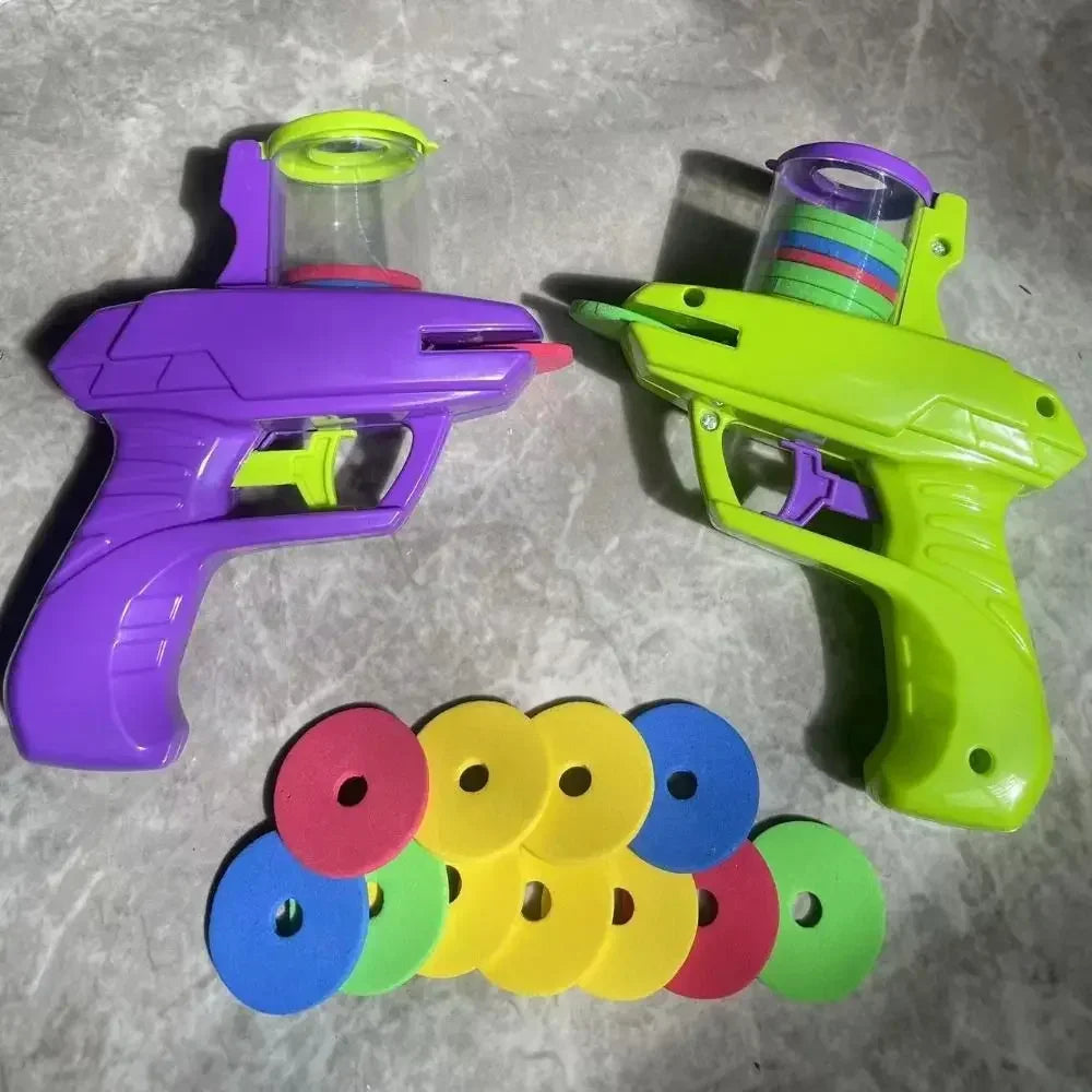 Mini Flying Disc Launcher Toy Gun