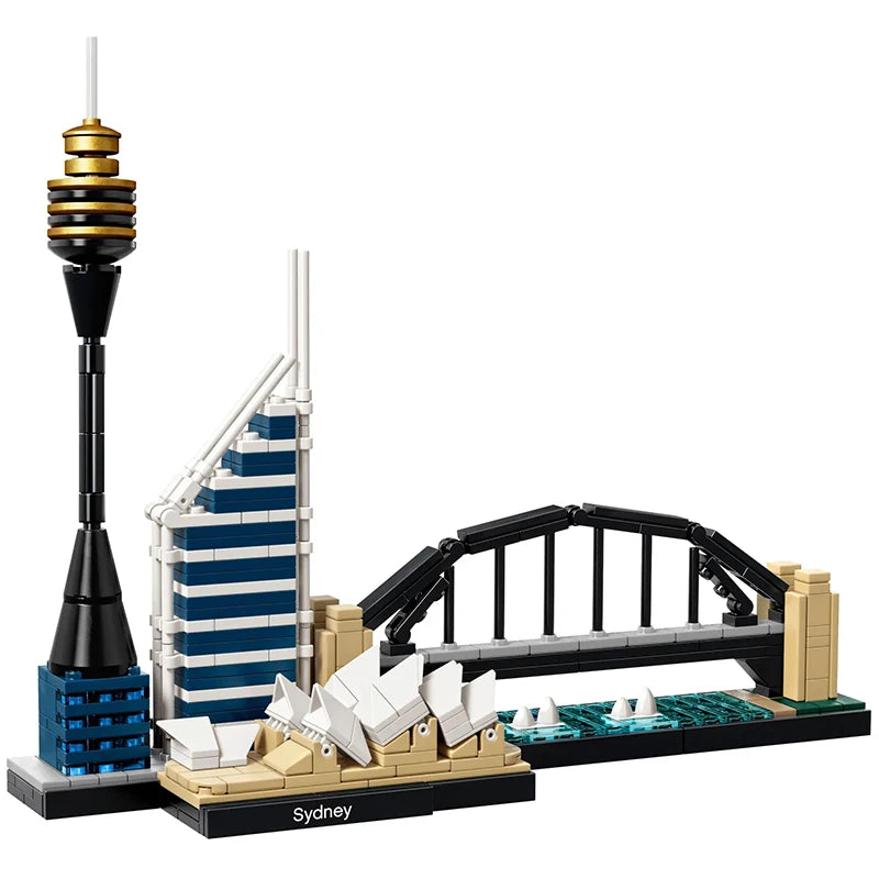 New York London Pairs Dubai Lanmark City Skyline Building Blocks