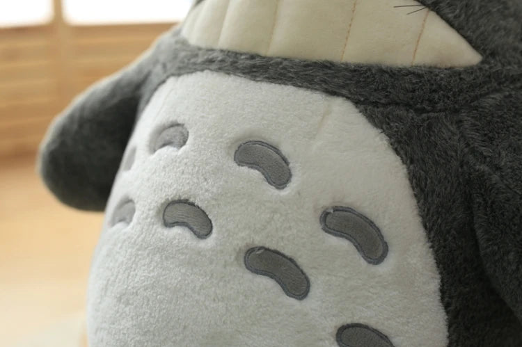 Cartoon Totoro Plush Toy Lovely Stuffed Movie Anime Grey Cat Plushies Totoro Hold Leaf Kawaii Doll Birthday Gifts Girl Kawaii