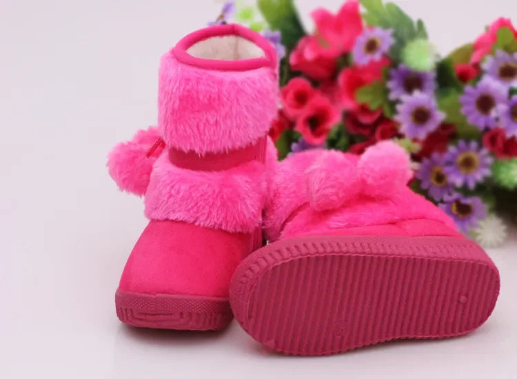 Girls Comfortable Lobbing Ball Thick Snow Boots