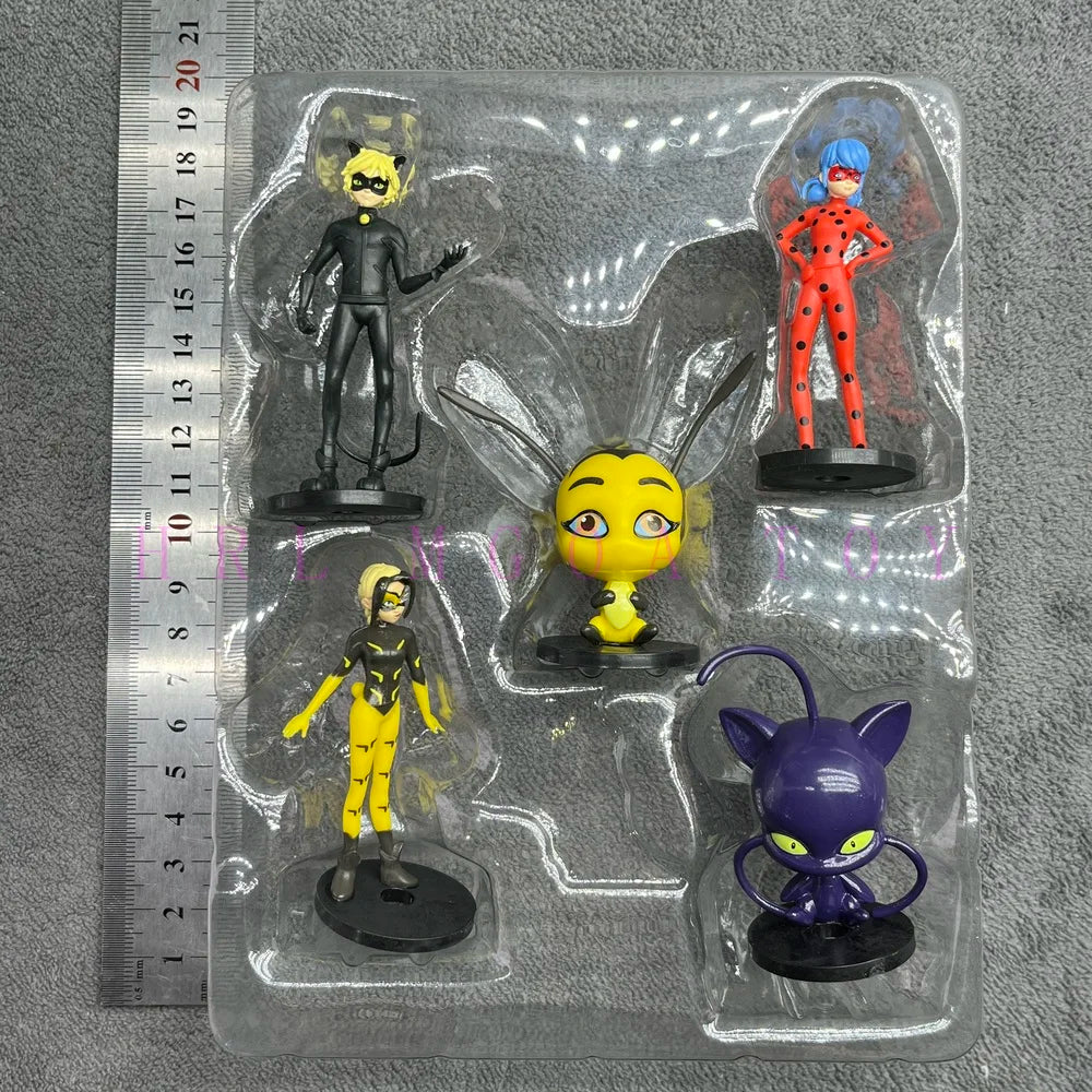 Miraculous: Tales of Ladybug and Cat Noir  Movie Cartoon Anime Characters Red Girl Black Cat Multiple Pets Elf Dolls Children's Gift Toys