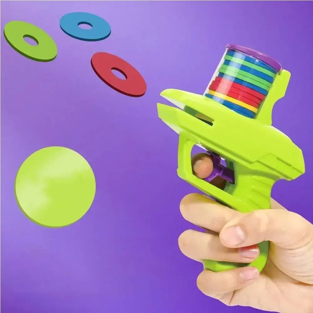 Mini Flying Disc Launcher Toy Gun