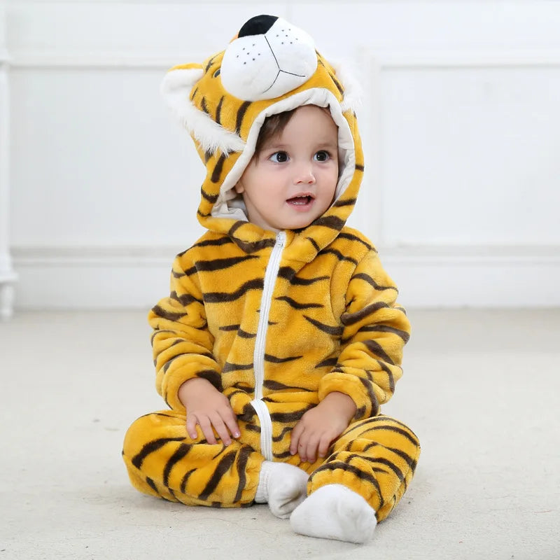 0 1 2 3 4 Years Kigurumi Pajamas for Toddler Baby Clothes Children Outfits Infant Dinosaur Unicorn Cat Monkey Cosplay Costumes