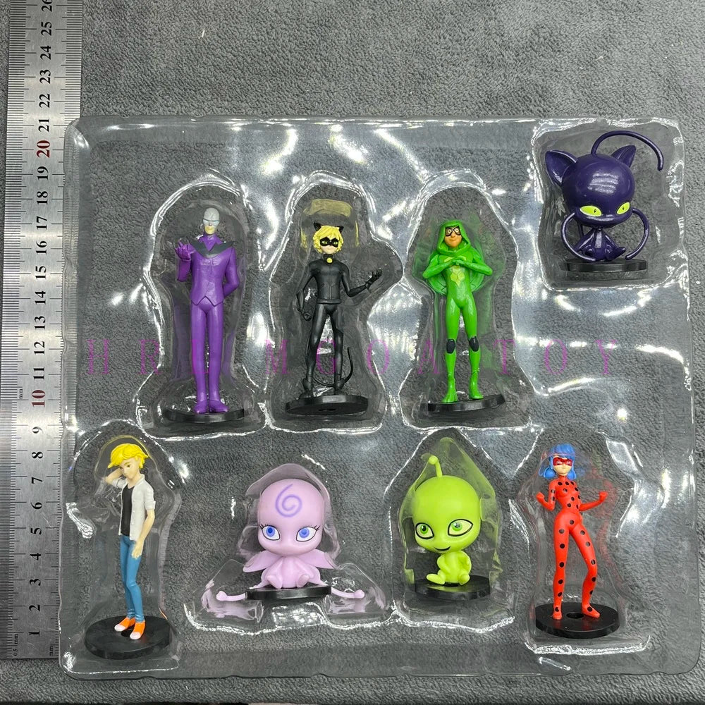 Miraculous: Tales of Ladybug and Cat Noir  Movie Cartoon Anime Characters Red Girl Black Cat Multiple Pets Elf Dolls Children's Gift Toys