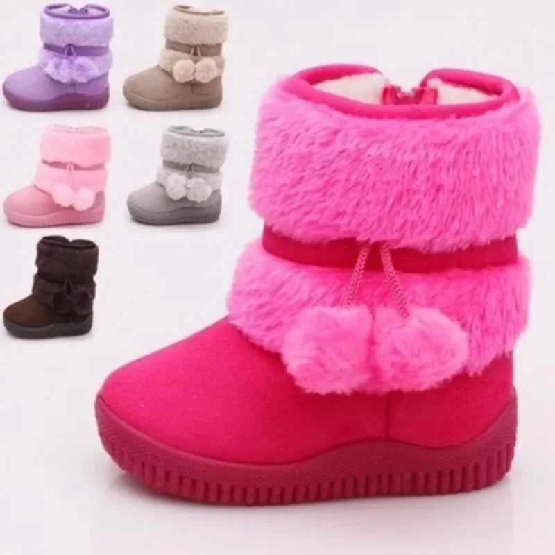 Girls Comfortable Lobbing Ball Thick Snow Boots