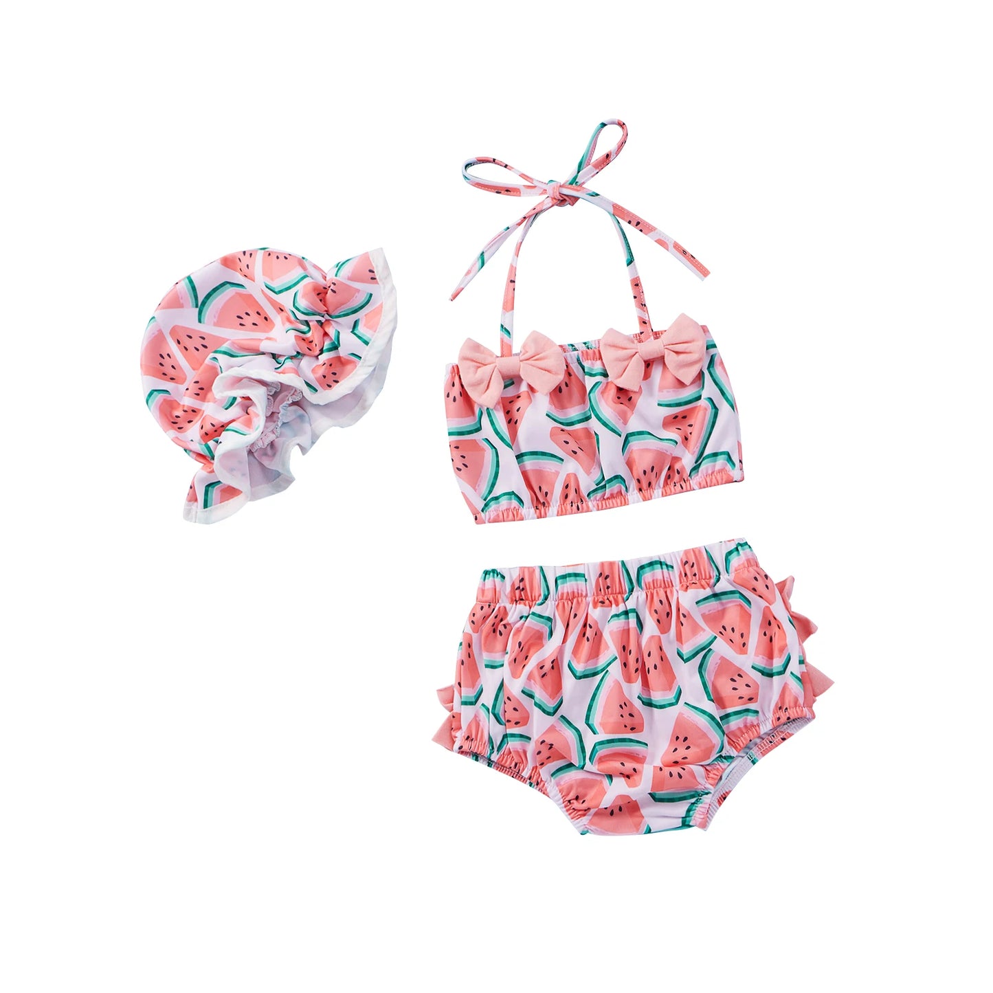 Toddler Girl Watermelon Print Swimsuit