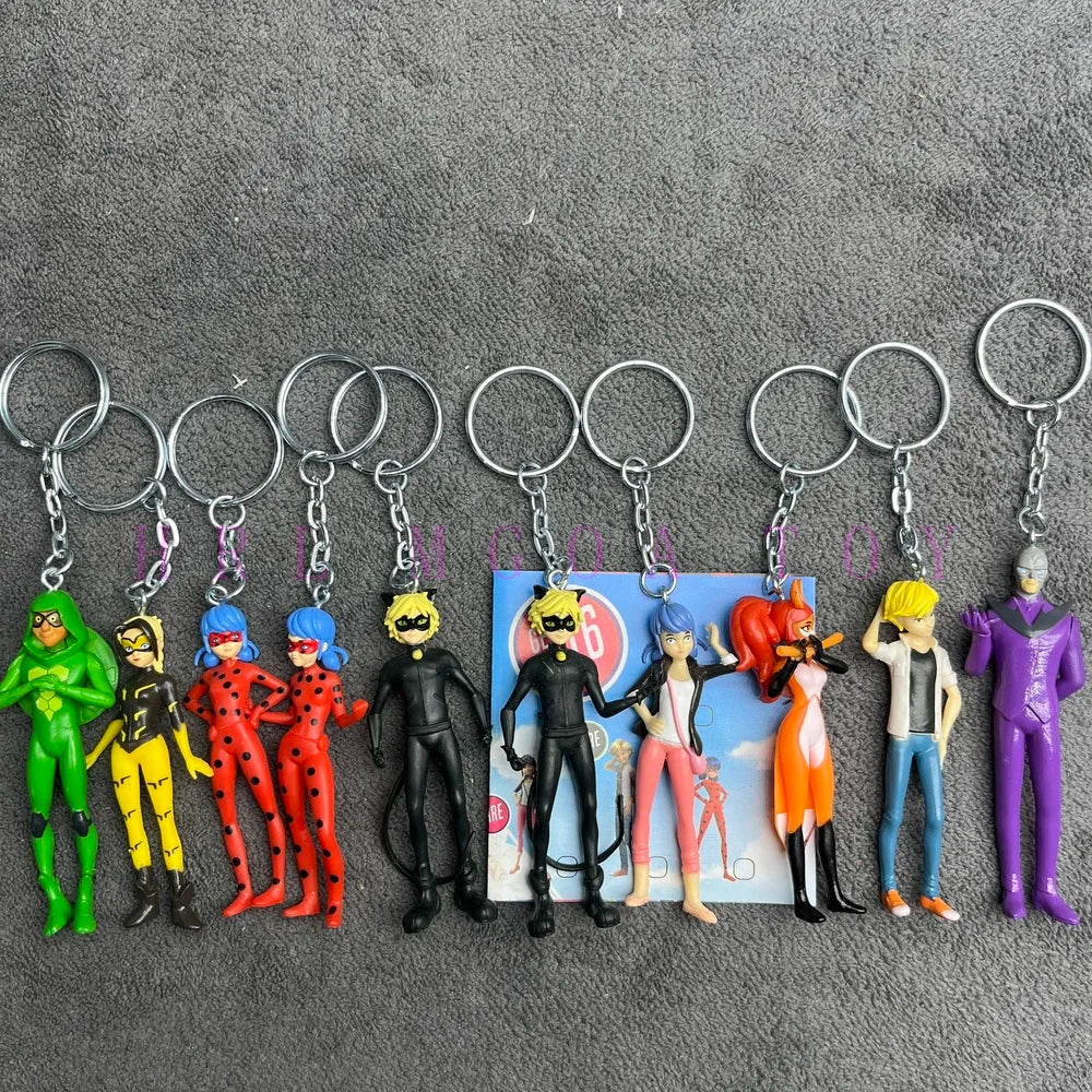 Miraculous: Tales of Ladybug and Cat Noir  Movie Cartoon Anime Characters Red Girl Black Cat Multiple Pets Elf Dolls Children's Gift Toys
