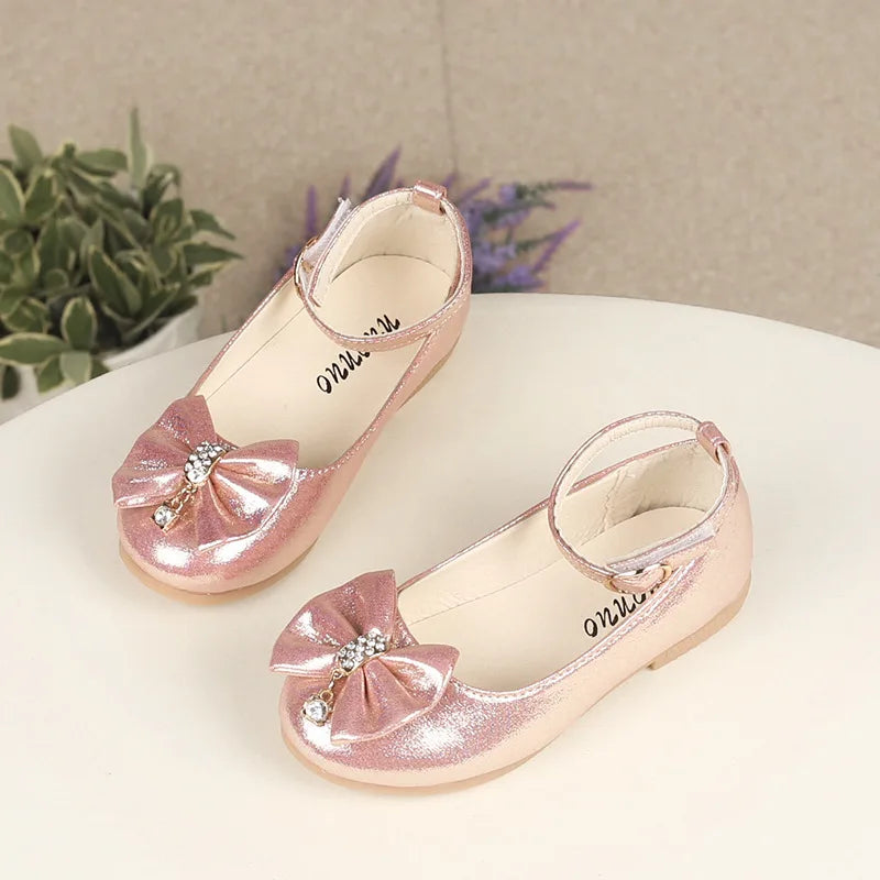 Girl's Leather Elegant  Flat Ballet Shoes