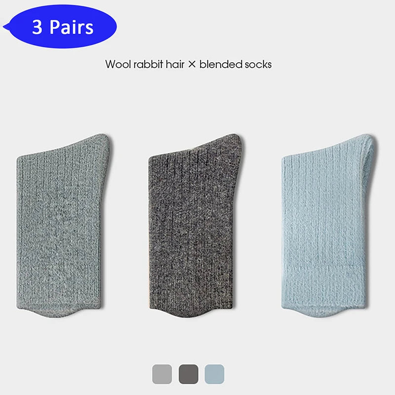 Children's 3 Pairs Woolen Thermal Socks