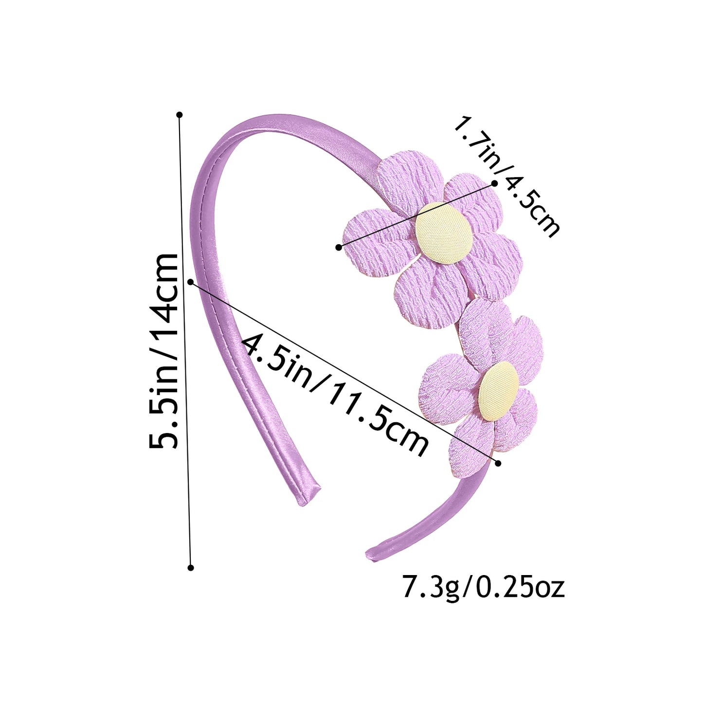 4/8pcs Flower Headbands For Girls