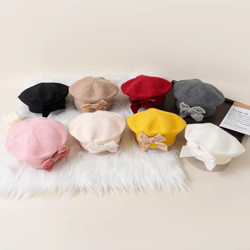 Warm Bowknot Knitted Hats