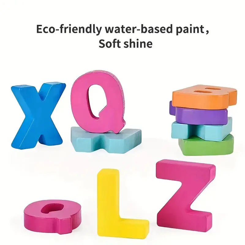 Colorful Alphabet Number Wooden Puzzles