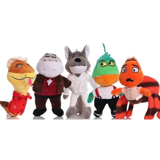 The Bad Guys movie  Plush Toys Kawaii Wolf Piranha Snake Shark Tarantula Anime Doll Stuffed Animal Peluche Toy For Kids Gift