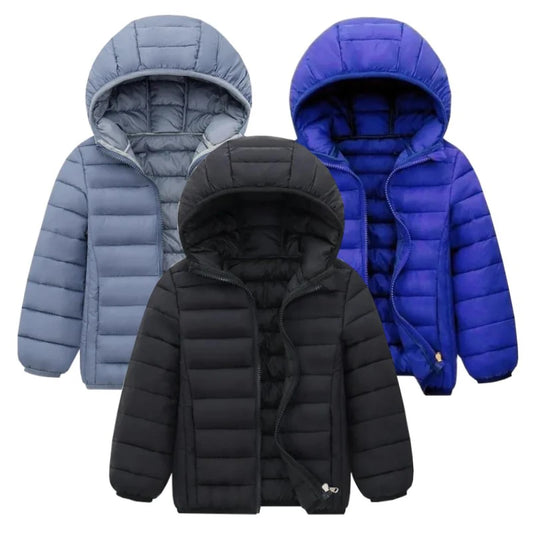 Kid's Lightweight Down Warm Hooded Jacket