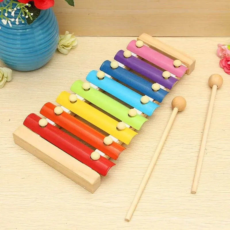 Montessori Wooden 8 Tones Multicolor Xylophone