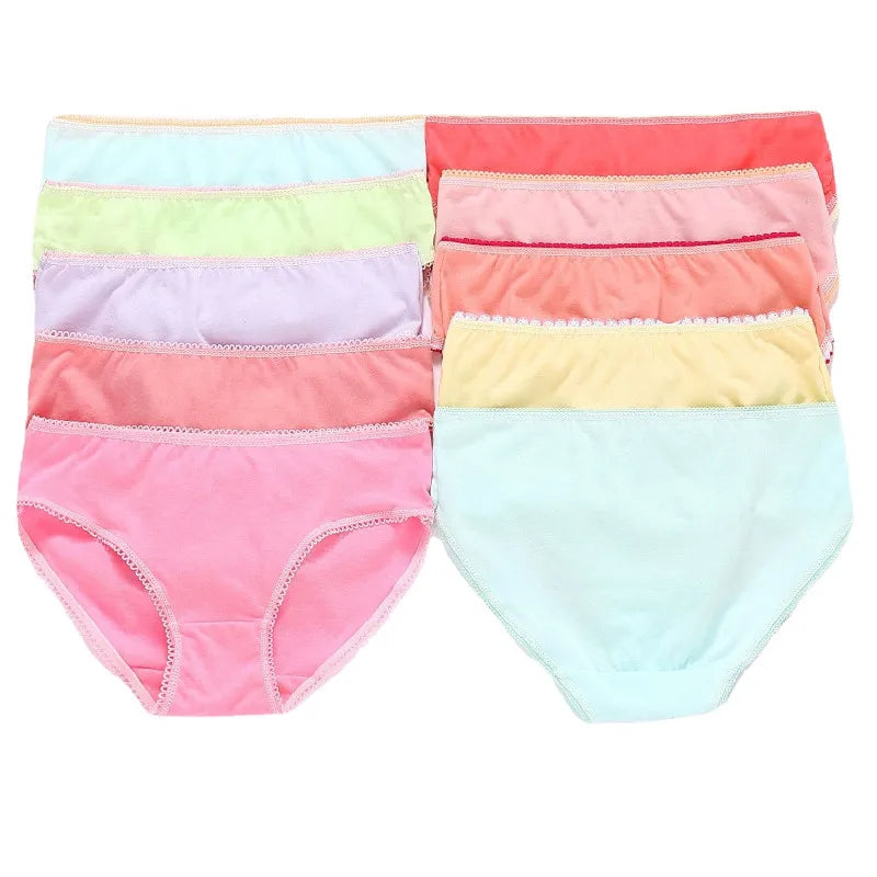 Girl's Soft Cotton Briefs 6pcs