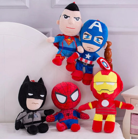 Disney Movie MARVEL AVENGERS  Hero   28cm Plush Doll Spiderman Spider-man Ironman Captain America Soft Stuffed Toys For Kids