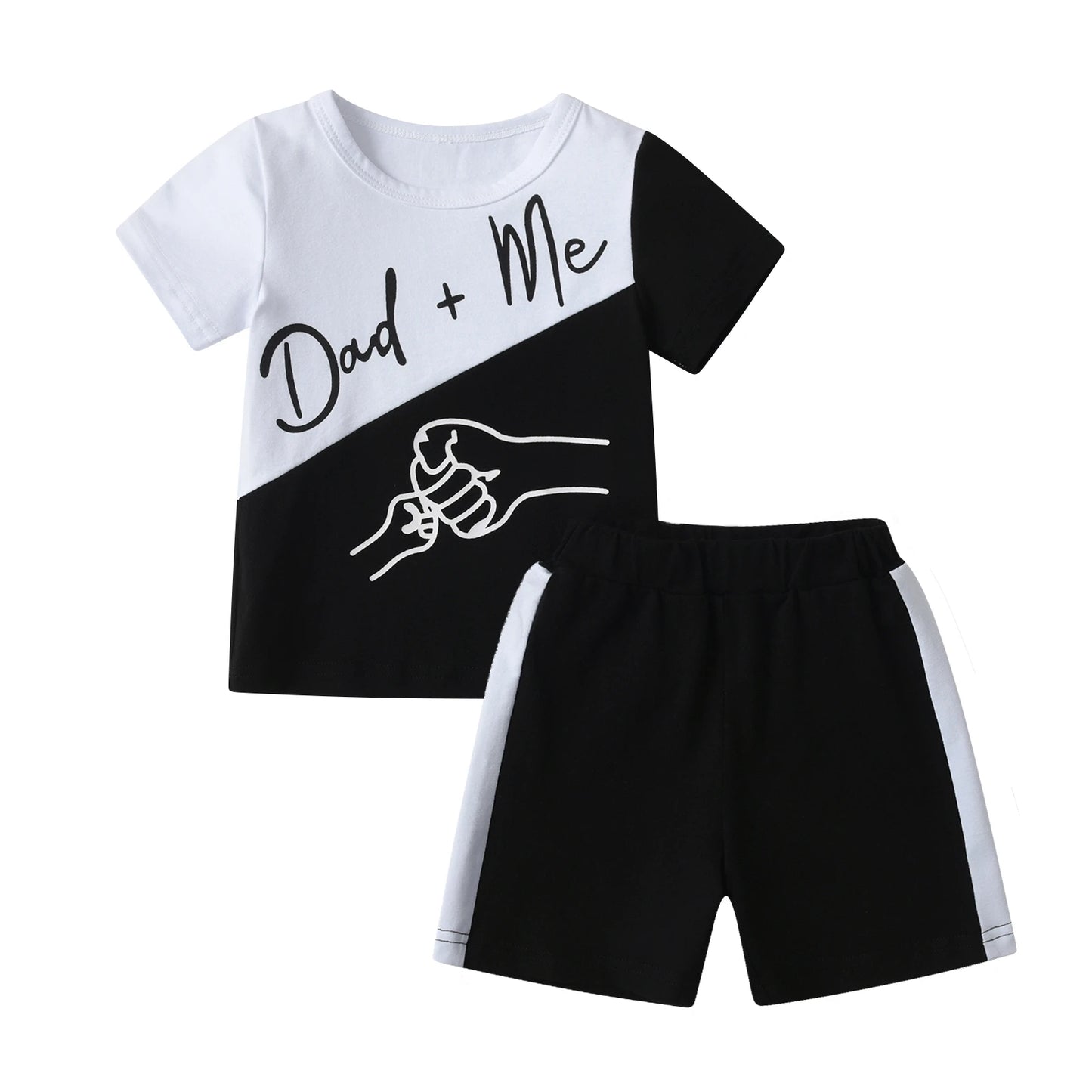 Dad + Me Printed Toddler's T-shirt with Short Outfits