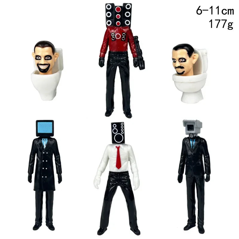 Skibidi Toilet Man Camera Man Figure TV Speaker Man Model Cameraman Funny Doll Action Figures Decorations PVCl Toy Collectible