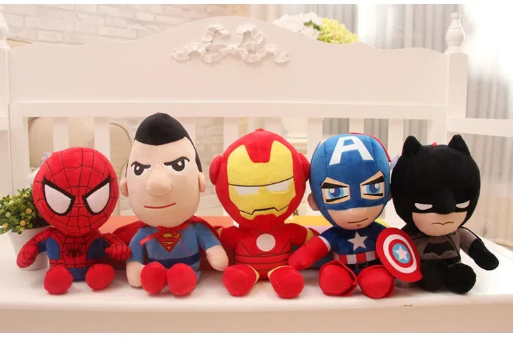 Marvel Cartoon Movie Anime Captain America Spider Man Iron Man Plushies Lovely Doll Cute Super Hero Plushies Gifts Kids