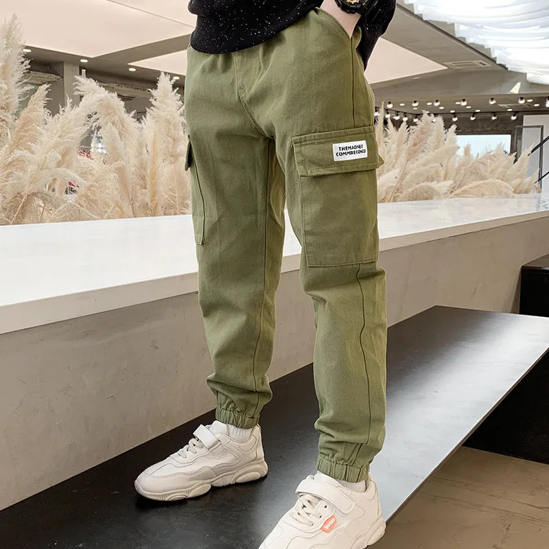 Boy's Casual Thin Cargo Pants