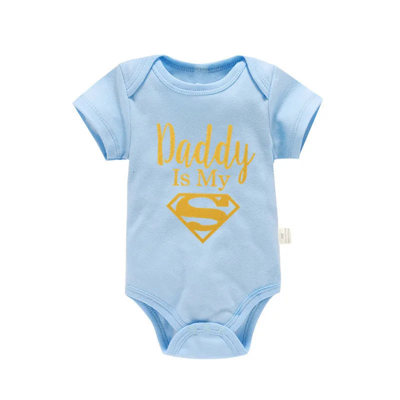 Newborn Romper- Daddy Is My Hero Print