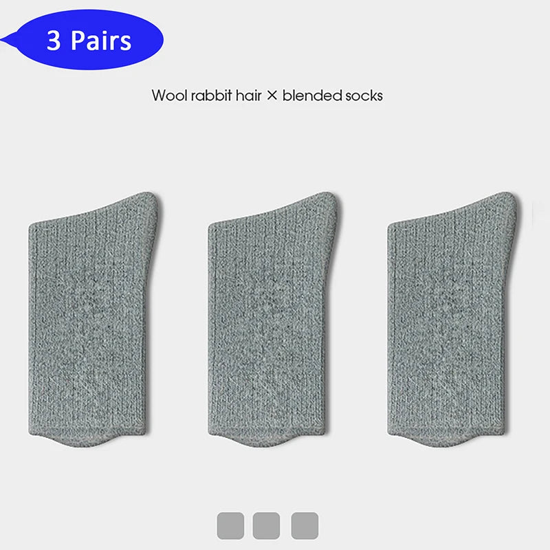 Children's 3 Pairs Woolen Thermal Socks