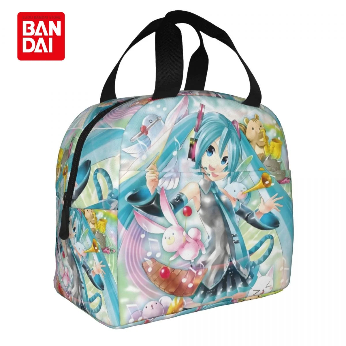Hatsune Miku Insulated Lunch Bag for School Kids Office Sac Lunch Portable Thermal Cooler Lunch Box Handbag Gift