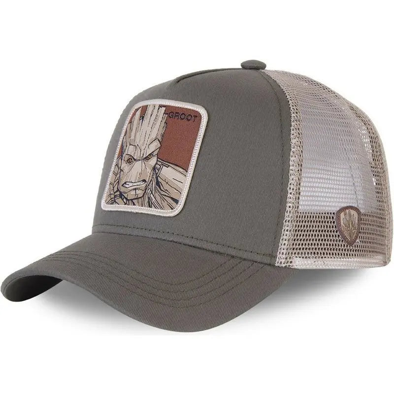 Marvel Anime Movies Sports Baseball Net Hat Superhero Spider-Man Iron Man Hulk Captain America Rocket Raccoon Venom Leisure Hat