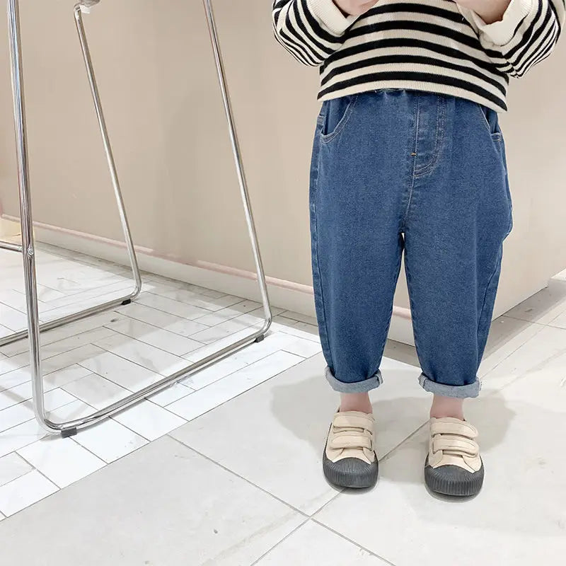 Kid's Loose Fashion Denim Casual Jeans