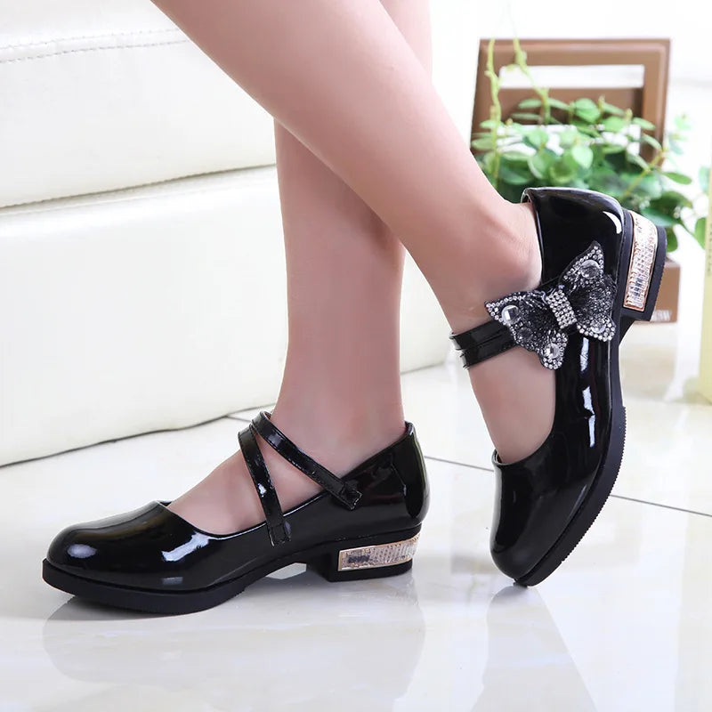 Girls' Leather Soft Soled Dress Shoes