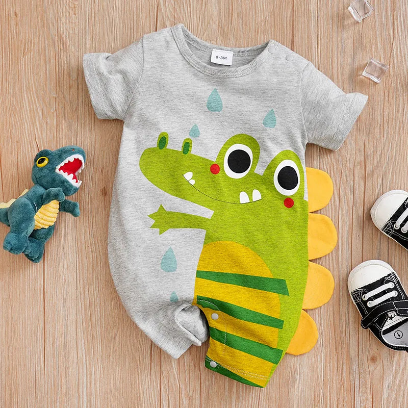 Crocodile 3d Printed Cotton Comfortable Bodysuit