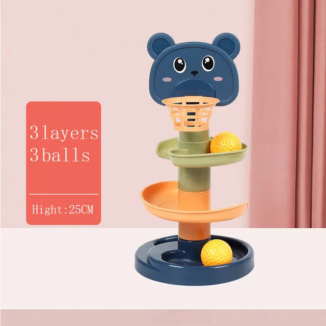 Montessori Baby Toy Rolling Ball Tower