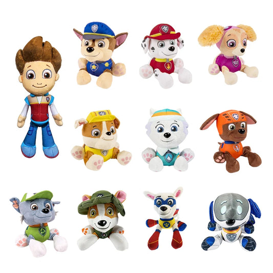Cartoon  Paw Patrol Plush Doll 19cm Chase Rock Animal Dog Cartoon Model Action Figures Movies Peripherals Children Christmas Gift