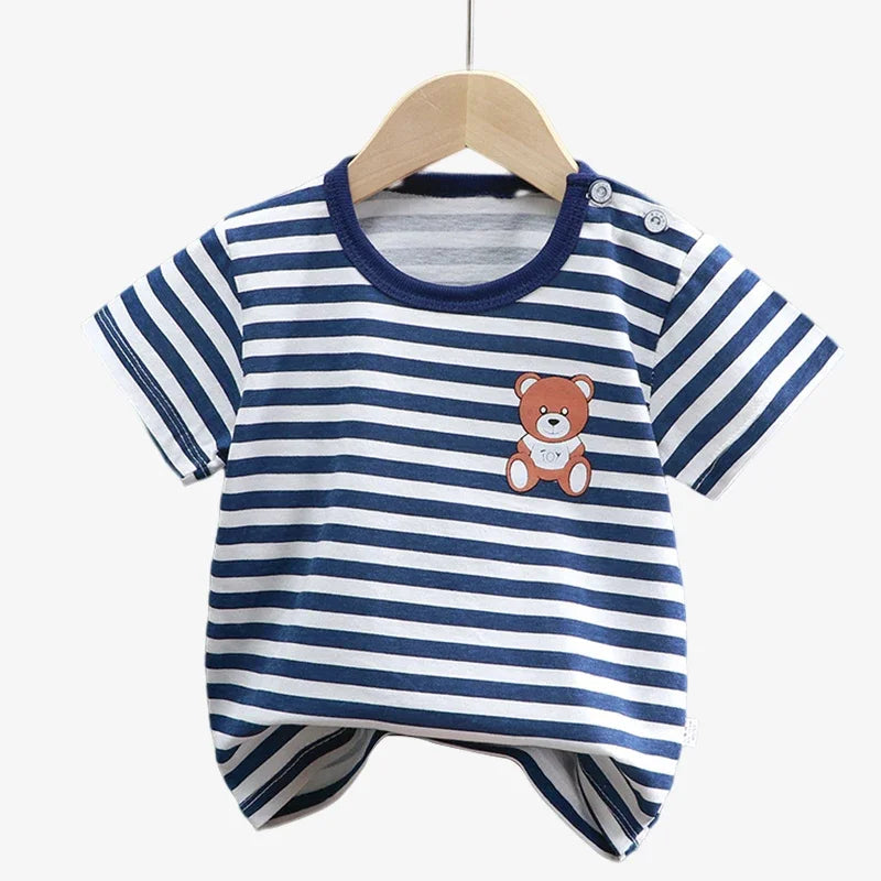 Children's Summer Short Sleeve Cartoon Tops