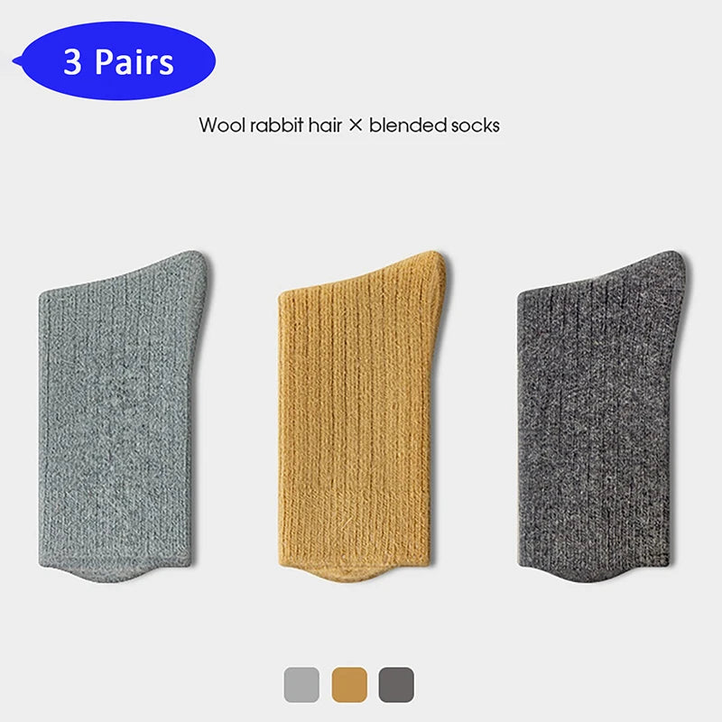 Children's 3 Pairs Woolen Thermal Socks