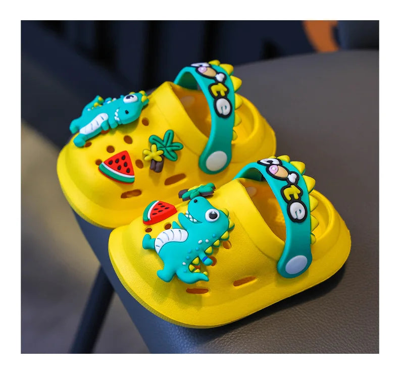 Children's Cartoon Themed Dinosaur Clogs