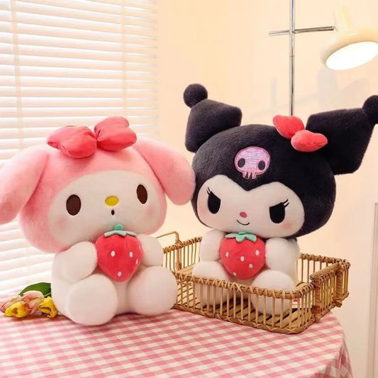 Anime  Hello Kitty Kuromi Cinnamoroll Plush Dolls Room Ornaments Pillow Toy Girl Children Birthday Valentine Gift