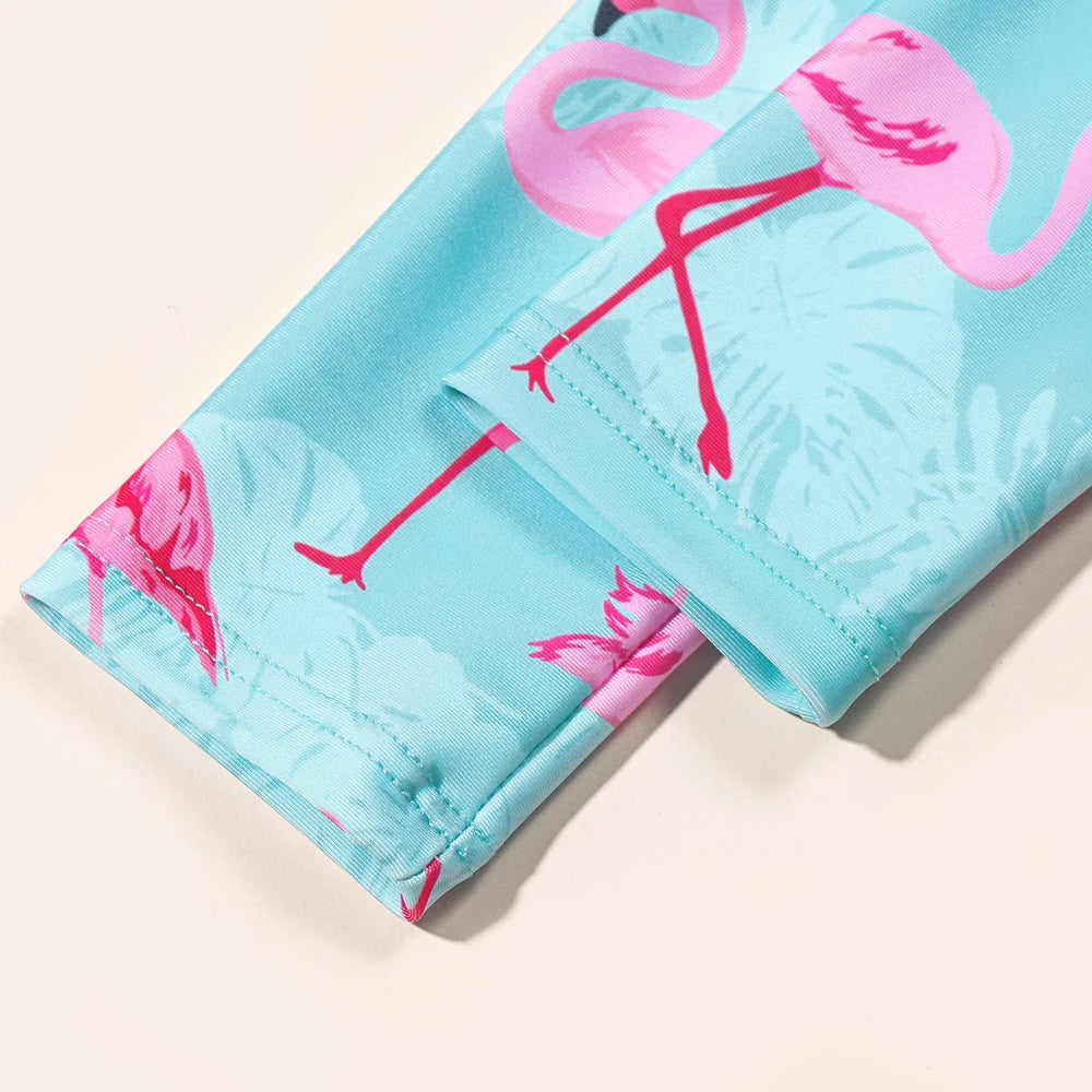 Long Sleeve Flamingo Swimwear