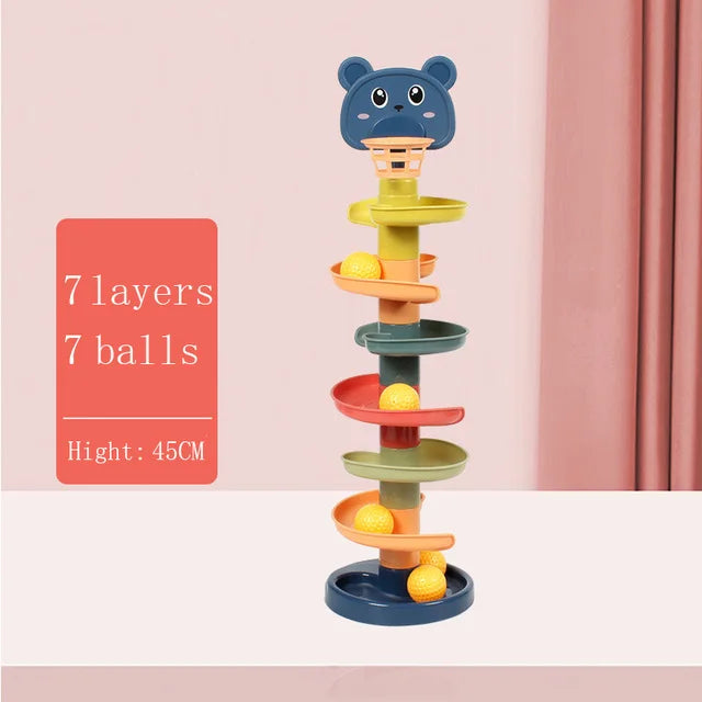 Montessori Baby Toy Rolling Ball Tower