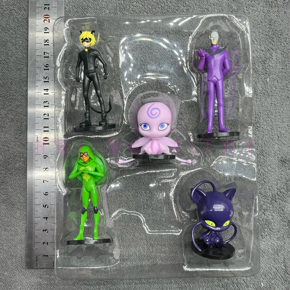 Miraculous: Tales of Ladybug and Cat Noir  Movie Cartoon Anime Characters Red Girl Black Cat Multiple Pets Elf Dolls Children's Gift Toys