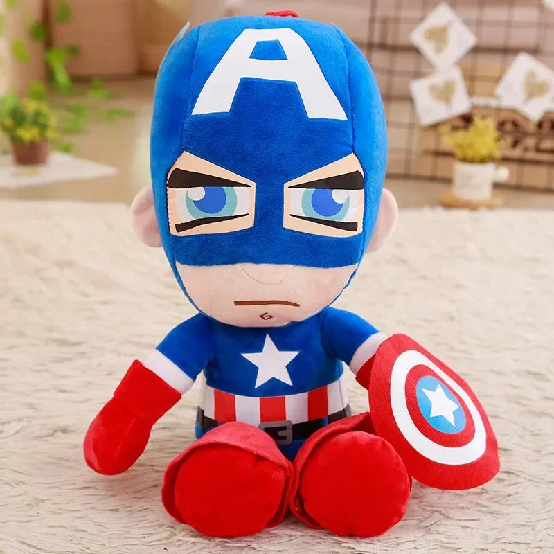Marvel Cartoon Movie Anime Captain America Spider Man Iron Man Plushies Lovely Doll Cute Super Hero Plushies Gifts Kids