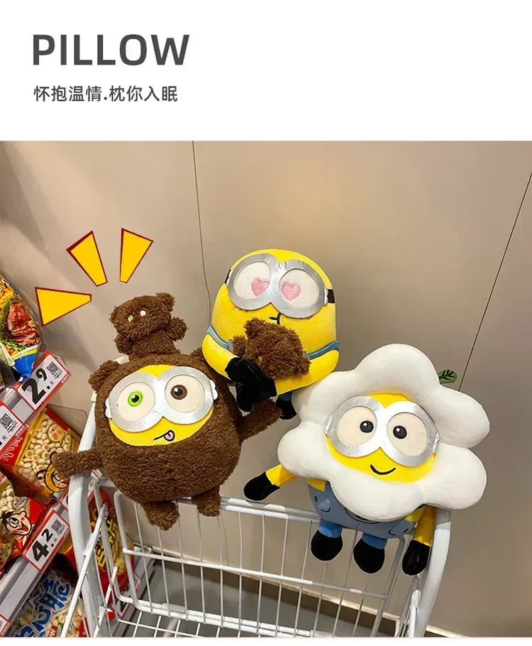 Movie Minions Plush Bob+Tim Series Bob Holding Tim Bear Doll High Quality Cute Animal Toys Christmas Gifts